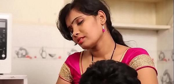 ANJALI (Telugu) as House Wife, Husband - Seductive Romancing in KITCHEN